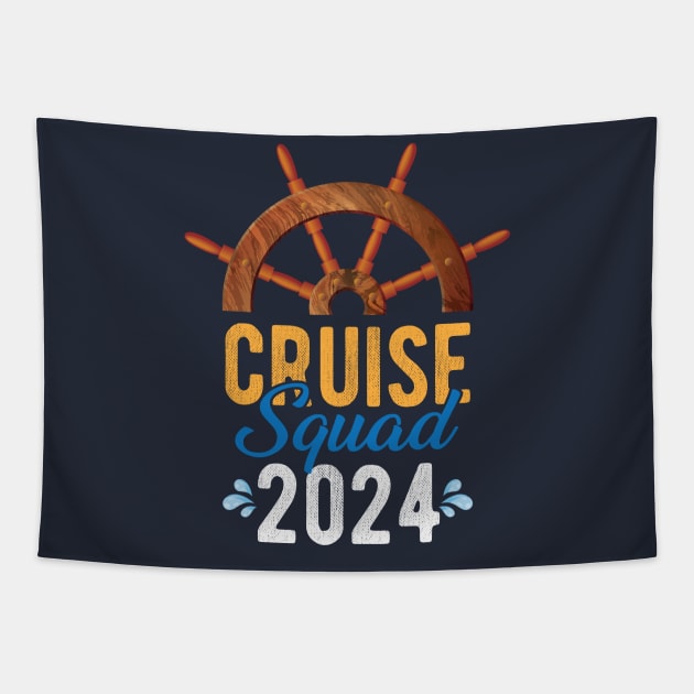 Cruise Squad 2024 Group Gifts Vacation Family Matching Tapestry by printalpha-art