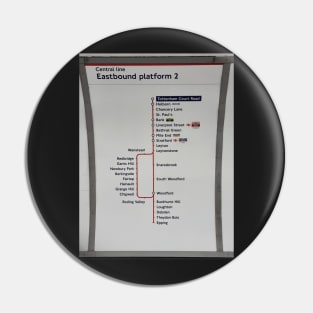 Central Line Underground Eastbound London Pin