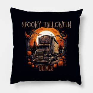 Halloween, Truck Driver Pillow