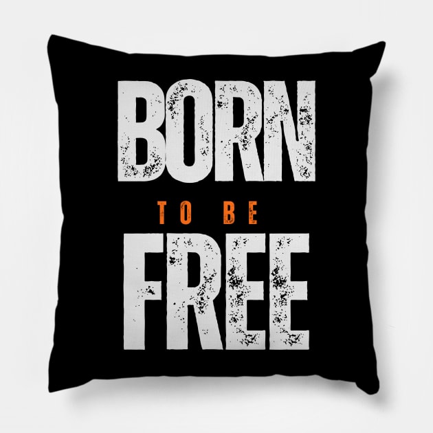 Born To Be Free Pillow by TooplesArt