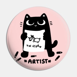 Artist cat Pin