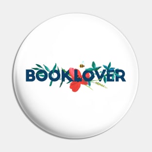 Floral BOOKLOVER Pin