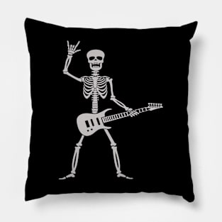 Rock Out Skeleton Pillow