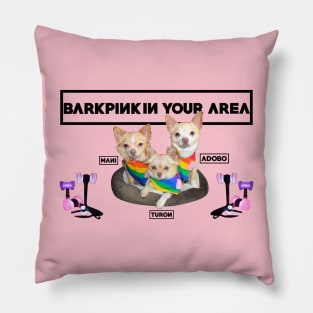 BarkPink Rainbow Bandana with Lightsticks Pillow