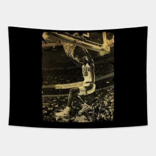 Stacey Augmon - Vintage Design Of Basketball Tapestry