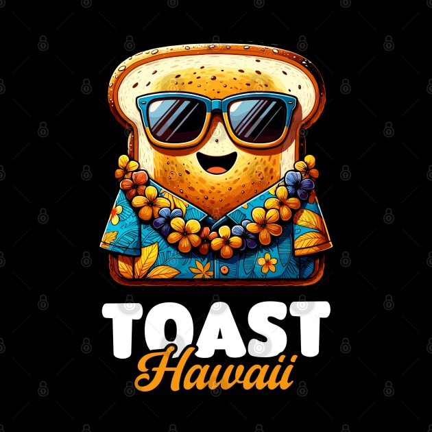 Toast Hawaii – Bread with Sunglasses and Hawaiian Shirt by Infinitee Shirts