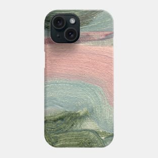 Abstract Oil Painting Herbal Green Pink Blush 1c14 Phone Case