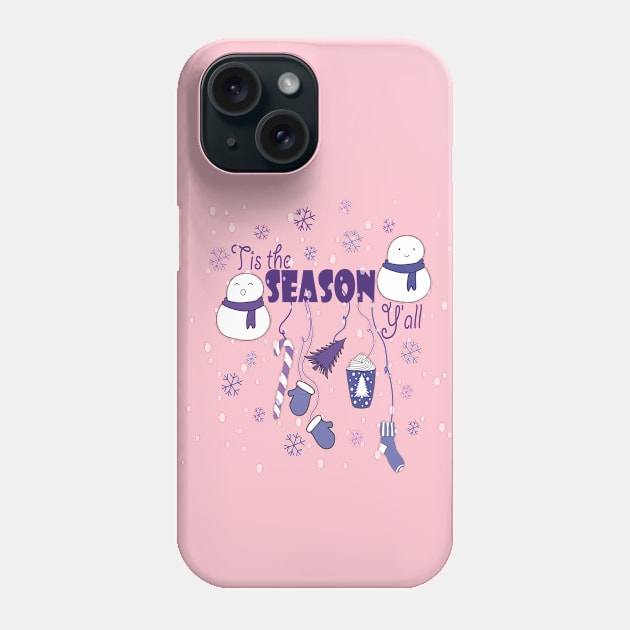 Tis the Season New Year Snowman tree Vibes coffee Love Cute Holiday Gift Phone Case by Day81