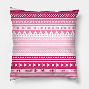 Pink, fuchsia tribal pattern Pillow