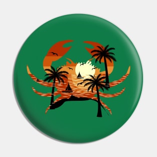 crab beach sunset Pin