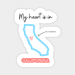 My heart is in California Magnet