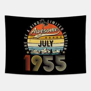 Awesome Since July 1955 Vintage 68th Birthday Tapestry