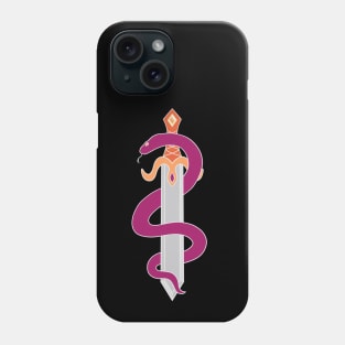 Sword and Snake (Lesbian Colors) Phone Case