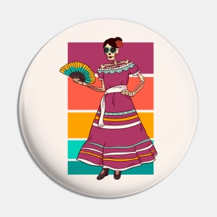 Dia de los Muertos Senorita Pin