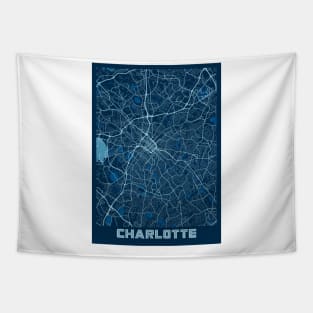 Charlotte - North Carolina Peace City Map Tapestry
