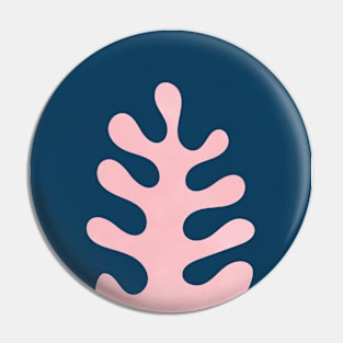 Abstract Shape Botanical Plant Blue Pin