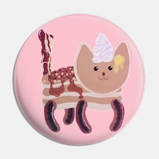 Fluffy Pancake Breakfast Cat Only Pin