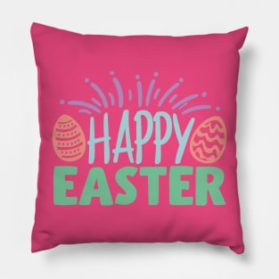 Happy Easter Colorful Easter eggs Pillow