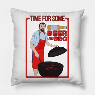 Time for Some Beer and BBQ Pillow