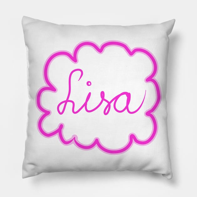 Lisa. Female name. Pillow by grafinya