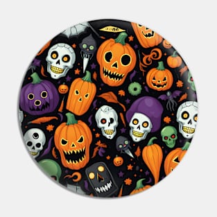 Haunted Halloween Tapestry Pin