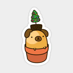 Sprout the pug - Holiday Magnet