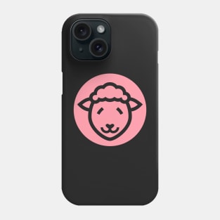 Cute Sheep Icon - in pink Phone Case