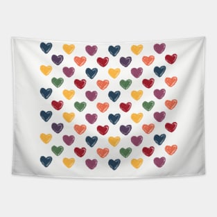 Colorful heart pattern Tapestry