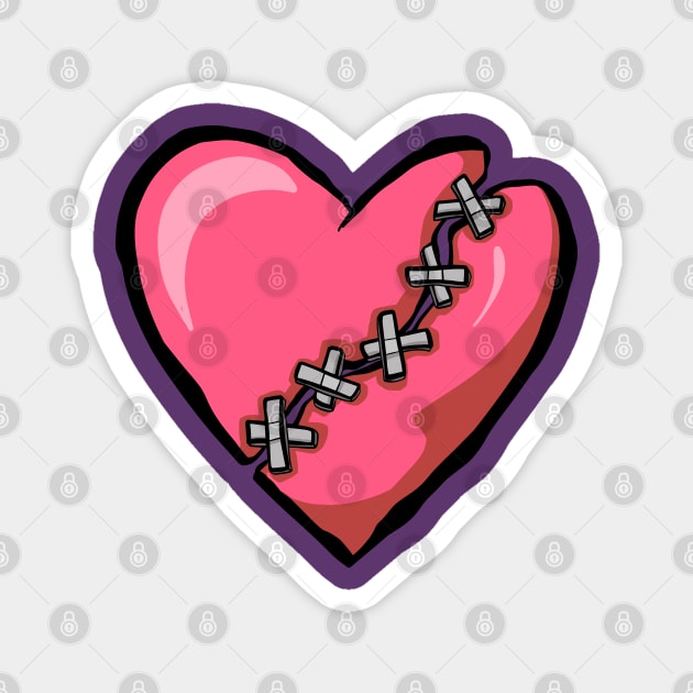 Love My Pink Dead Zombie Heart Magnet by Squeeb Creative