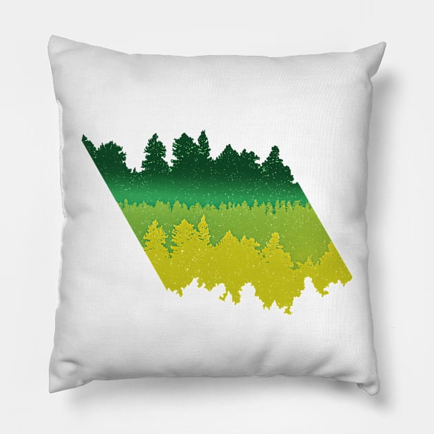 Treeline Pillow by HilariousDelusions