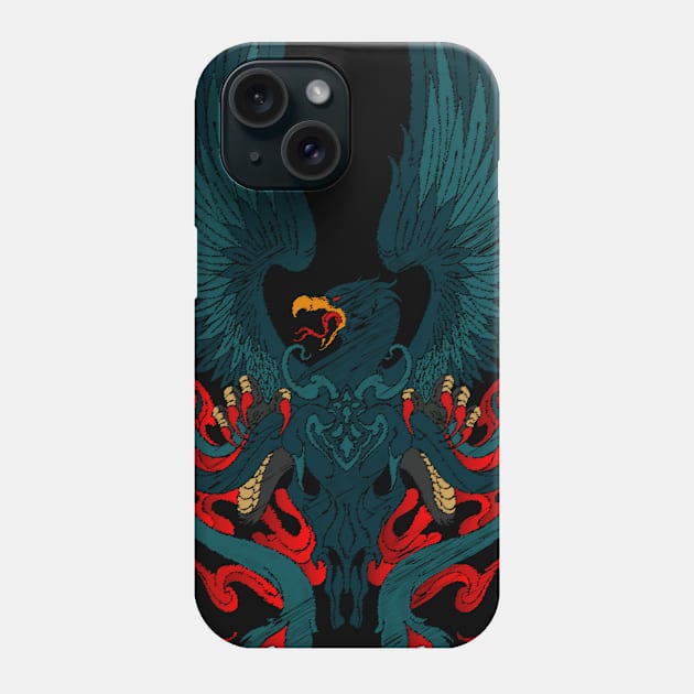 Demon Bird Phone Case by Papras.Art