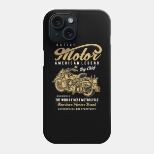 Native Motorcycle. American Legend Phone Case