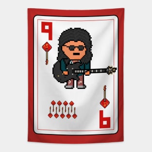 Pixelrockstars Nine of Diamonds Playing Card Tapestry