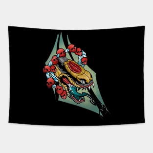 snake and skulls Tapestry