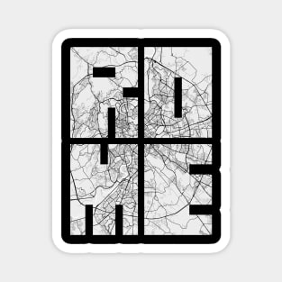 Rome, Italy City Map Typography - Light Magnet