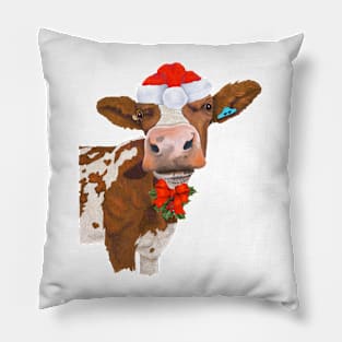 Holiday Moo'd Pillow
