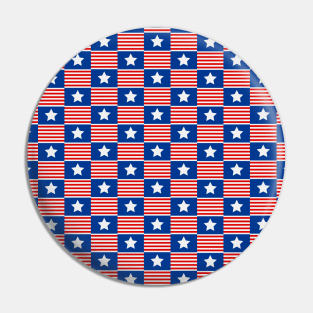 USA Flag Pattern Pin