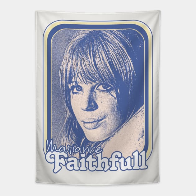 Marianne Faithfull // Retro 60s Aesthetic Design Tapestry by DankFutura