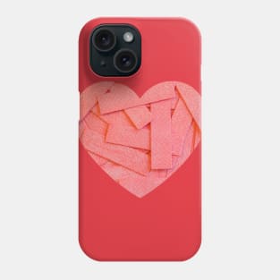 Pink Strawberry Bubblegum Strips Heart Photograph Phone Case