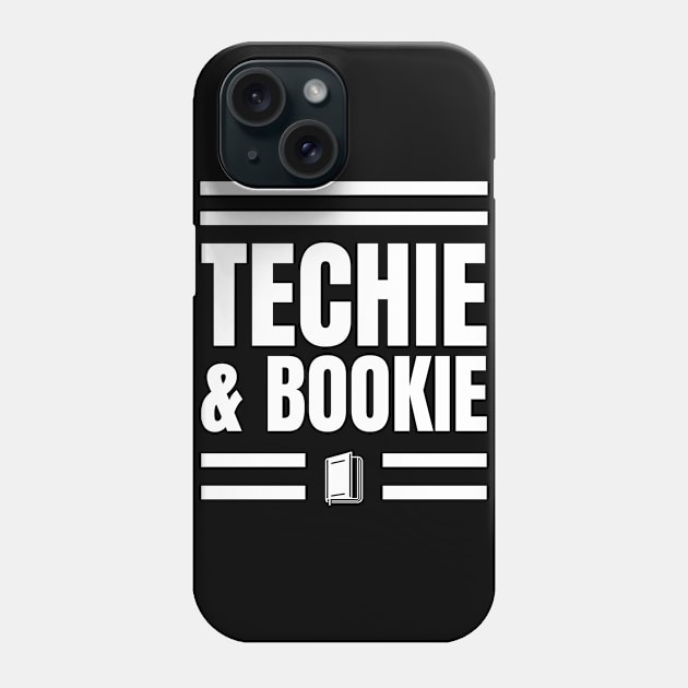 IT Manager's Techie & Bookie Reading Gift Aparel Phone Case by YUED