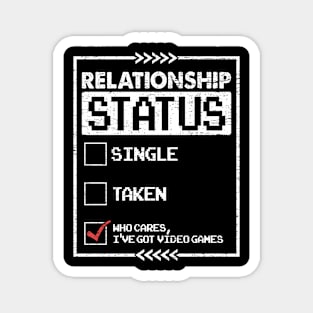 Relationship Status Video Games Funny Gaming Lover Controller Gamer Magnet