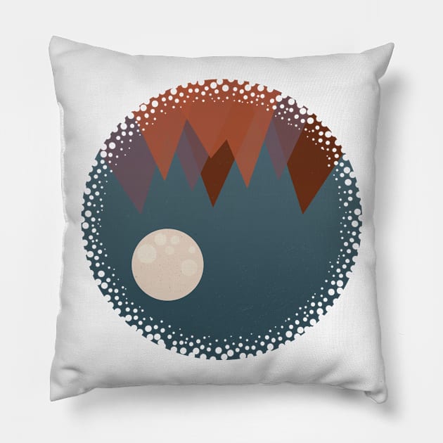 NightMountains Pillow by megkpart