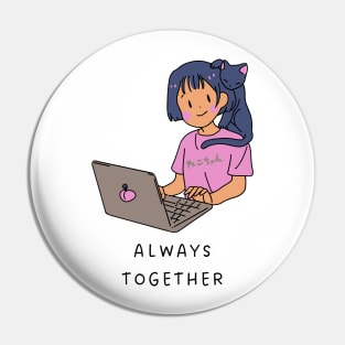 me and my cat always together Pin