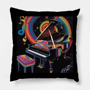 Abstract Image Of A Piano Pillow