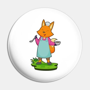 Fox Chef Bowl Cooking spoon Pin