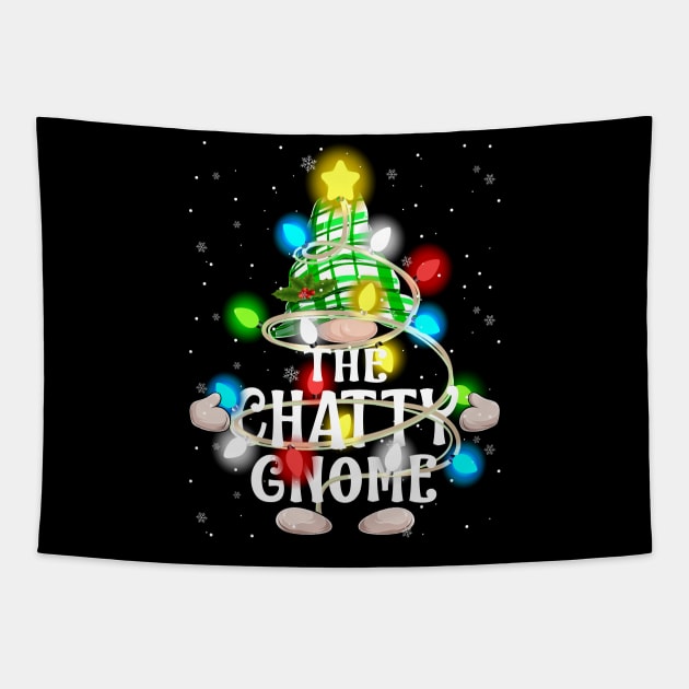 The Chatty Gnome Christmas Matching Family Shirt Tapestry by intelus