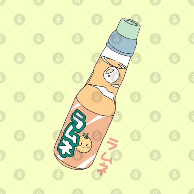 Kawaii Orange Soda Drink by PeachPantone