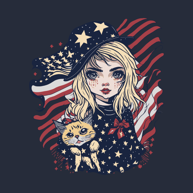 Patriotic Cat Mother by By_Russso