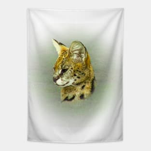 Serval portrait Tapestry