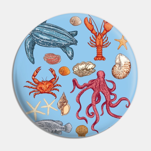 Sea Life Pin by SWON Design